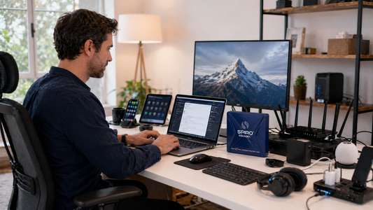 Router WiFi cerca del escritorio: problema, riesgos y solución con Spiro Square X
